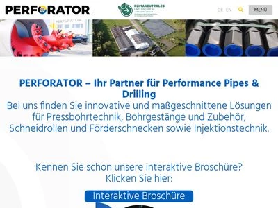 Website von Perforator GmbH