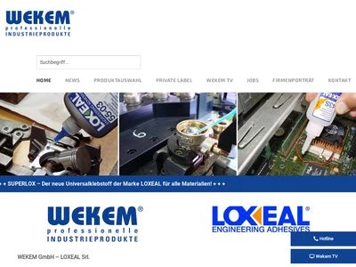 Website von Wekem GmbH