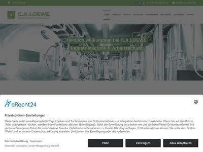 Website von C.A.LOEWE GmbH & Co. KG