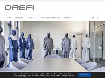 Website von DREFI Drehkopf & FIDI GmbH