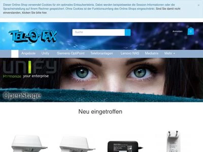 Website von Tel-O-Fax GmbH
