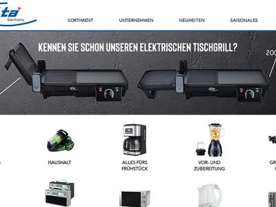 Website von ELTA International Wholesale GmbH