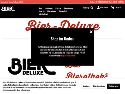 Website von Bier-Deluxe GmbH