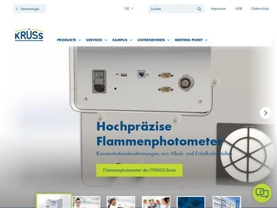 Website von A.KRÜSS Optronic GmbH