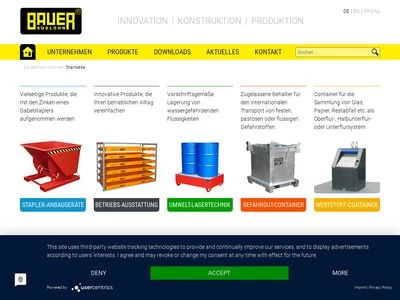 Website von Bauer GmbH