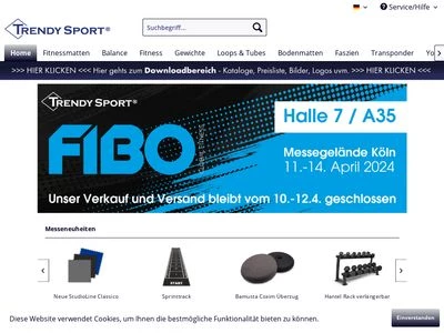 Website von Trendy Sport GmbH & Co.KG