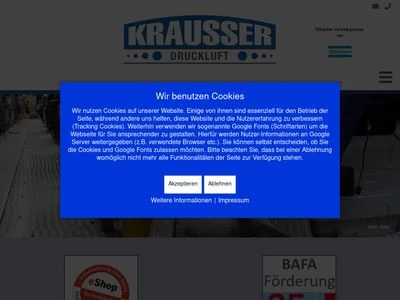 Website von KRAUSSER DRUCKLUFT GmbH & Co. KG