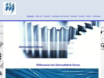 Website von Zahnradfabrik Serres