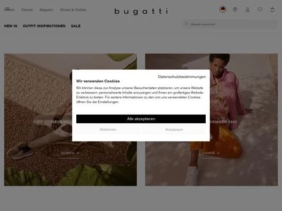 Website von bugatti GmbH