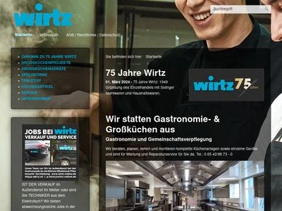 Website von Wirtz GmbH