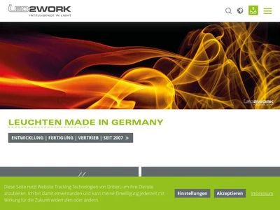 Website von LED2WORK GmbH