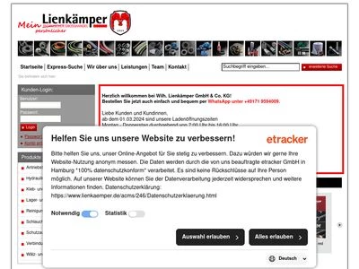 Website von  Wilh. Lienkämper GmbH & Co. KG 