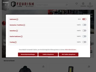 Website von Feurion - G.B.S. Handelsgesellschaft mbH