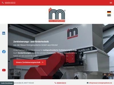 Website von Masur Energiesysteme GmbH