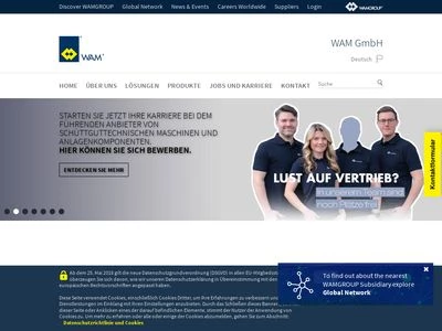 Website von WAM GmbH