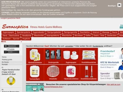 Website von EUROSEPTICA C. Fuchs GmbH