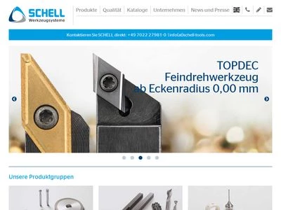 Website von SCHELL Werkzeugsysteme GmbH