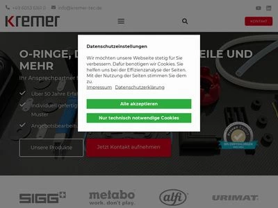 Website von KREMER GmbH