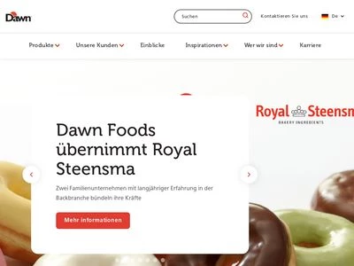 Website von Dawn Foods Germany GmbH