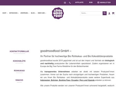 Website von goodmoodfood GmbH