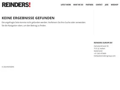 Website von Reinders Posters GmbH