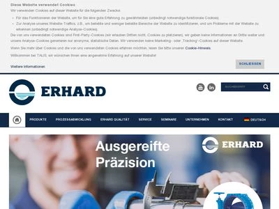 Website von ERHARD GmbH