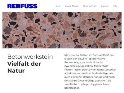 Website von Rehfuss Baustoffwerk GmbH