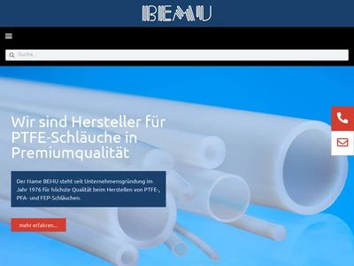 Website von BEMU FLUORKUNSTSTOFFE GmbH