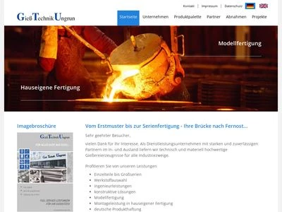 Website von Gießtechnik Ungrun GmbH & Co. KG