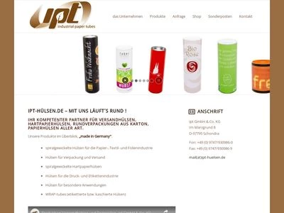 Website von ipt GmbH & Co. KG