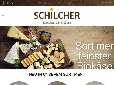 Website von Schilcher Käse GmbH