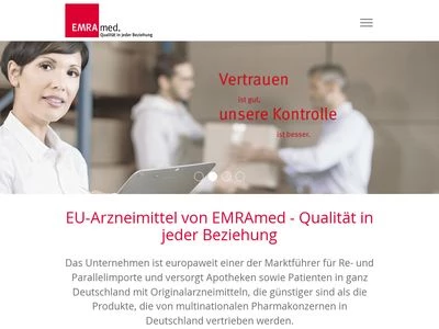Website von EMRA-MED Arzneimittel GmbH