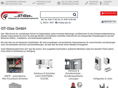Website von GT-Glas GmbH