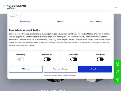 Website von Messerschmitt Systems GmbH