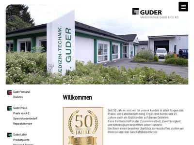 Website von Guder Medizintechnik GmbH & Co. KG
