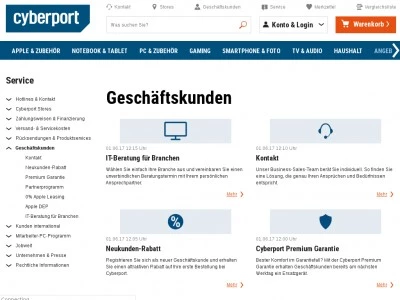 Website von Cyberport GmbH