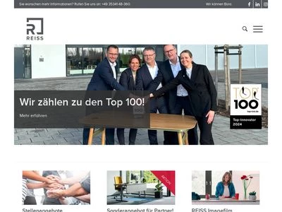 Website von REISS Büromöbel GmbH