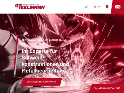 Website von Teelmann Handels GmbH & Co.KG