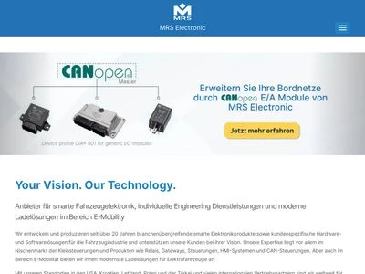 Website von MRS Electronic GmbH & Co. KG