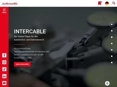 Website von Intercable Tools GmbH