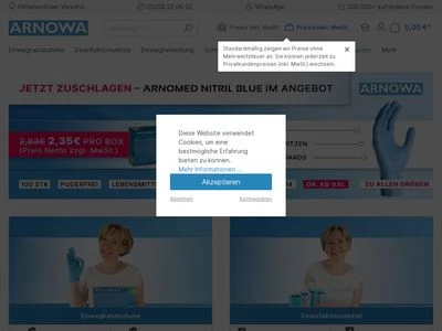 Website von ARNOWA GmbH