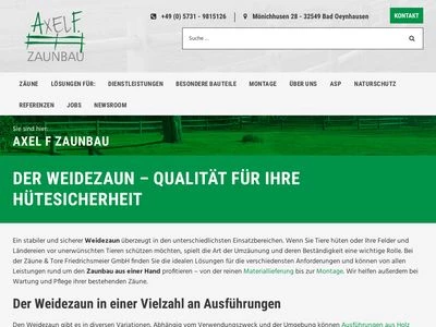Website von Zäune & Tore Friedrichsmeier GmbH