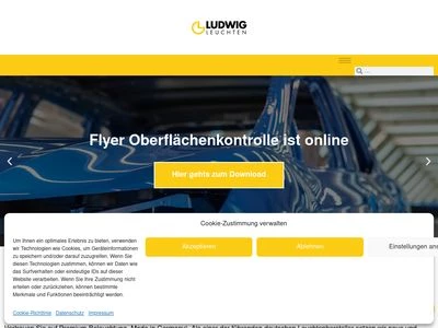 Website von Ludwig Leuchten GmbH & Co. KG