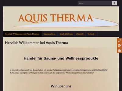 Website von Aquis Therma GmbH  / Saunabau Jansen