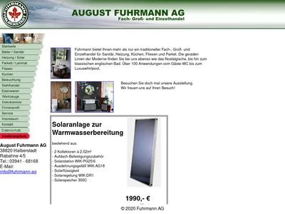 Website von August Fuhrmann AG