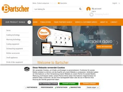 Website von Bartscher GmbH