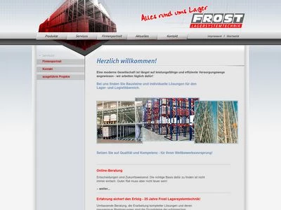 Website von Volker Frost Lagersystemtechnik