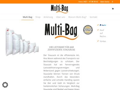 Website von Multi-Bag B.V.
