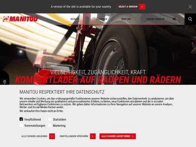 Website von Manitou Deutschland GmbH