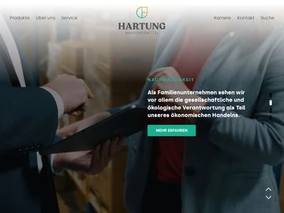 Website von Hartung Nahrungsmittel GmbH & Co. KG
